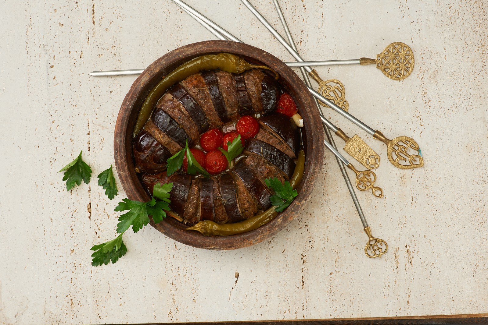 Auberginen-Kebab / Rezept aus der Türkei